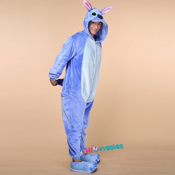Lilo & Stitch Onesie Pajamas Animal Halloween Costumes for Women & Men with  Zipper