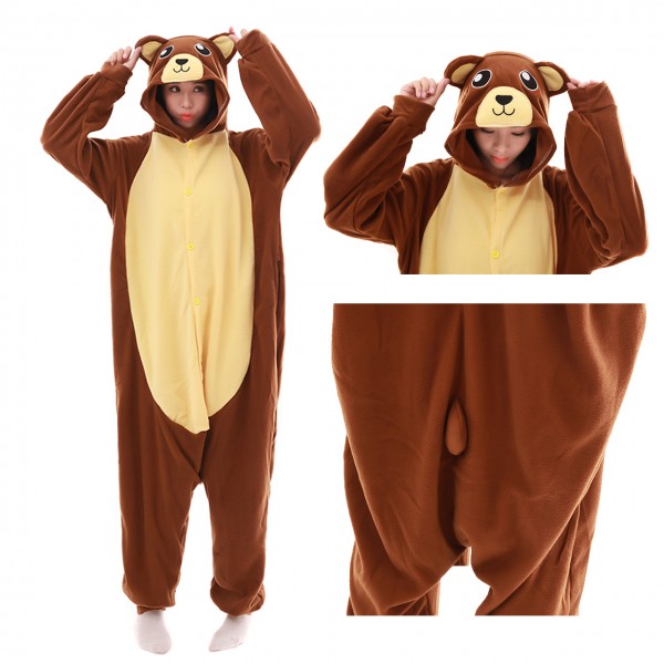 Brown Bear Onesie, Brown Bear Pajamas For Women & Men Online Sale